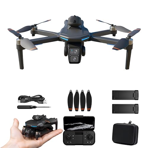 Foldable Drone with Dual 2K Camera, 2 Batteries M4577