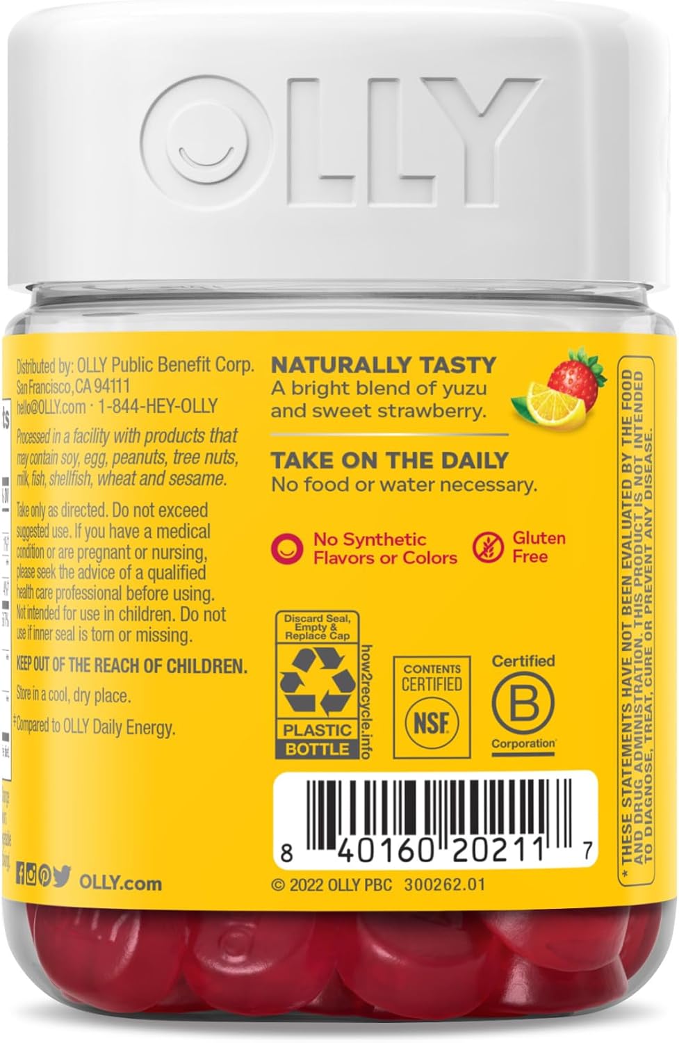 Caffeine Free Vitamin B12 CoQ10 Gummy Supplement, 60 Count M168