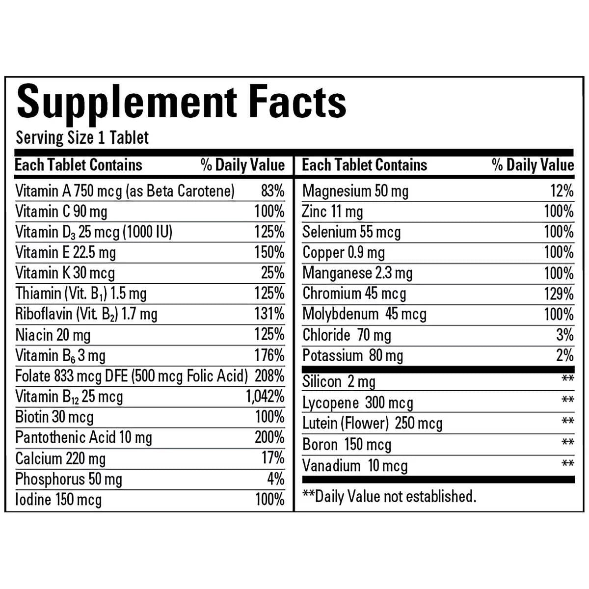 3 Pack 400 Tablets Adult Multi Vitamins & Minerals U471097
