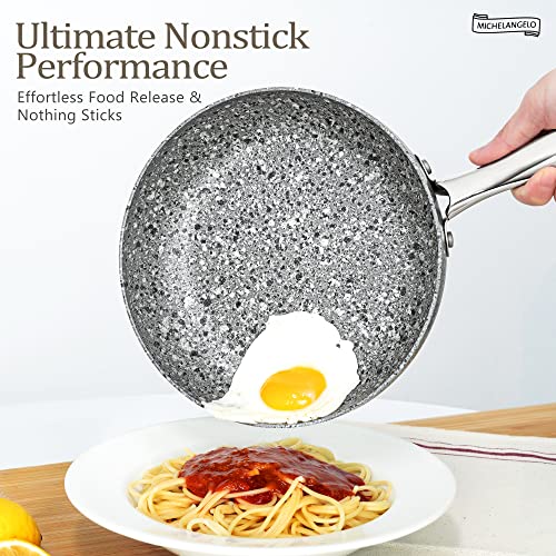 12 Inch Nonstick Stone Frying Pan with Lid L886332
