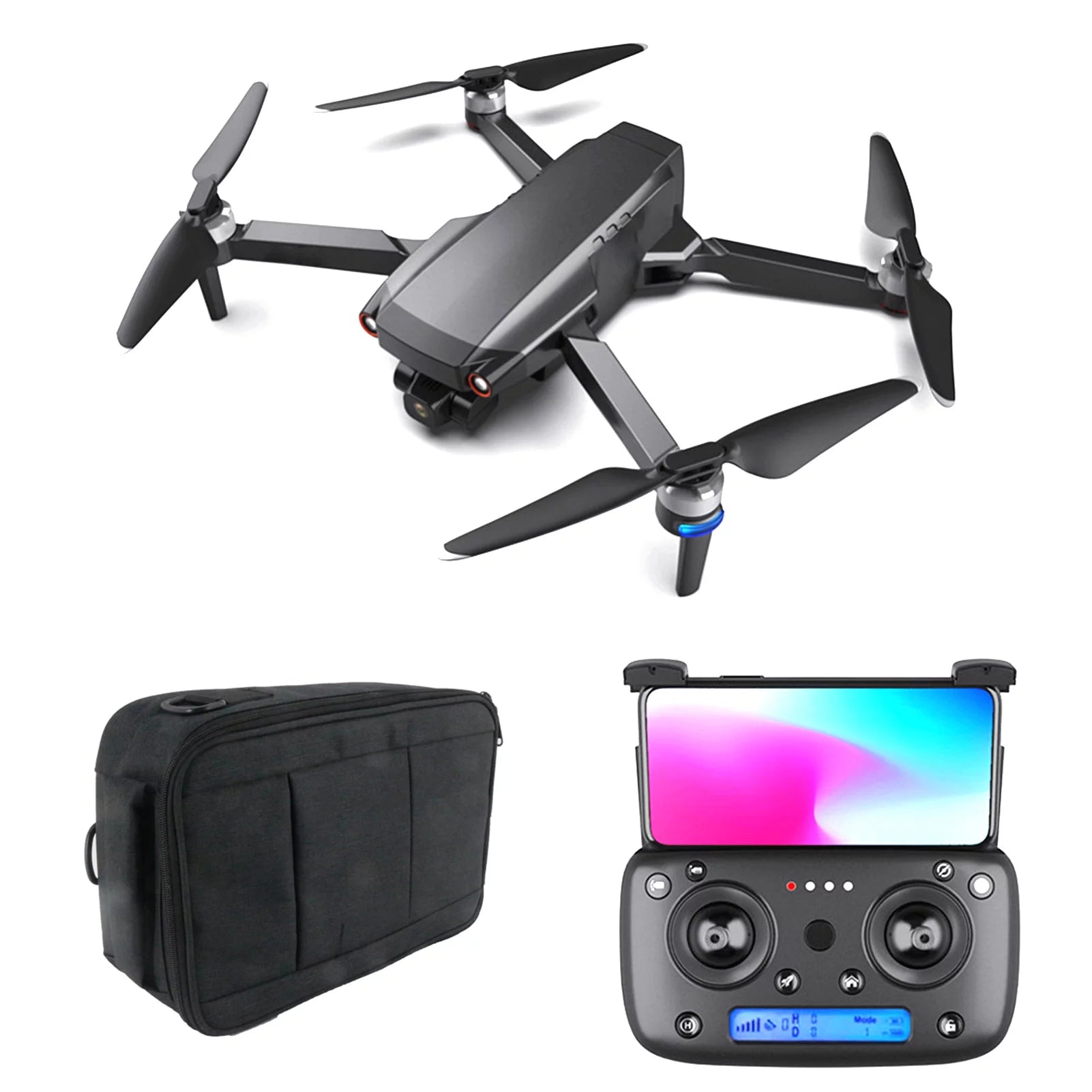 4K 5G Wifi 3-Gimbal Brushless Quadcopter Drone with Storage Bag C157854