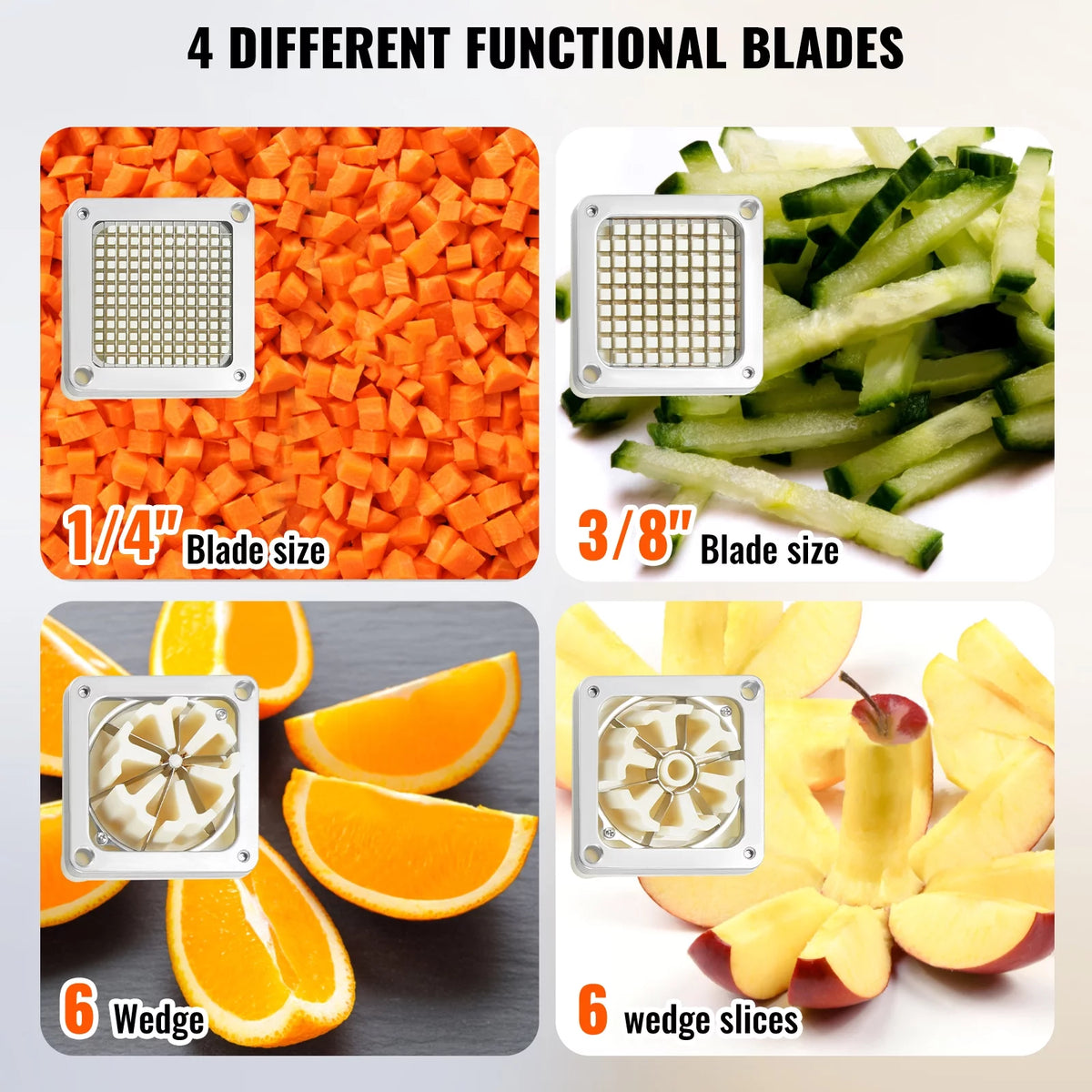 Commercial Vegetable Dicer French Fry Cutter with 4 Blades C20968