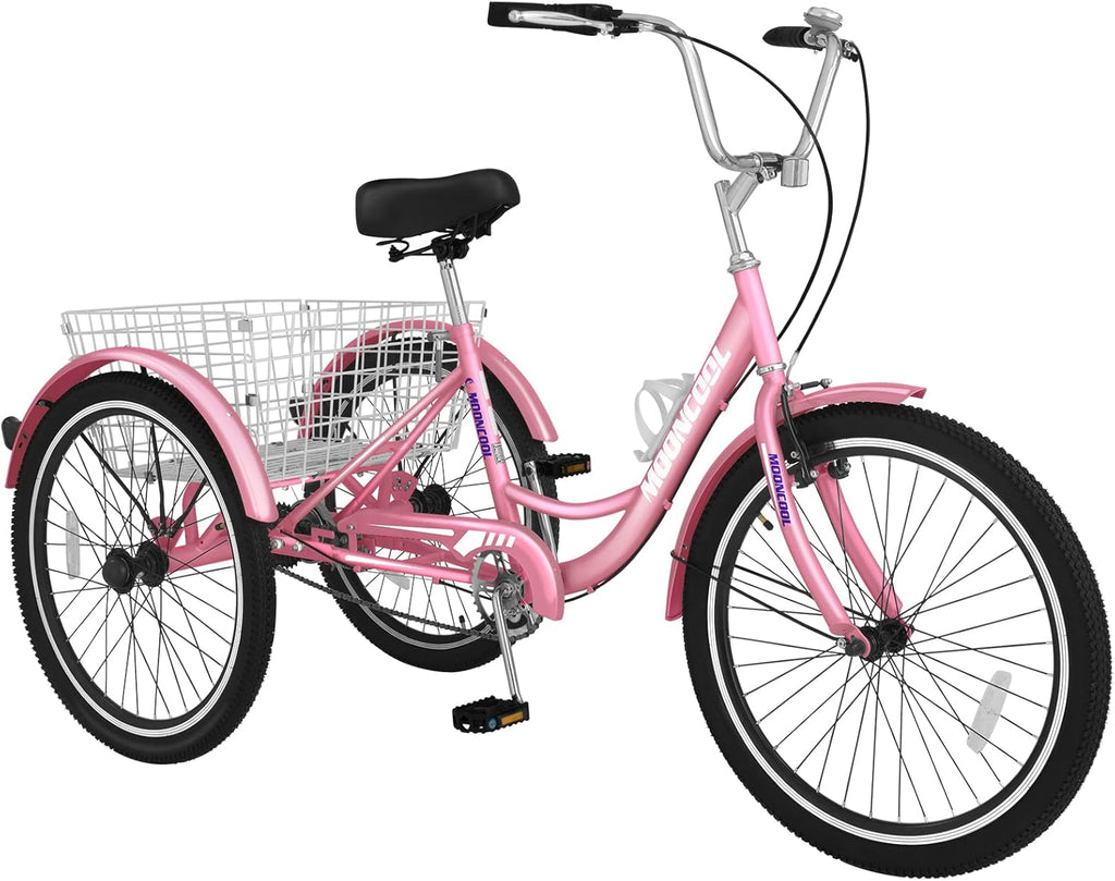 24 Inch Single Speed 3 Wheel Bicycle with Shopping Basket R144