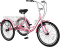 24 Inch Single Speed 3 Wheel Bicycle with Shopping Basket R144
