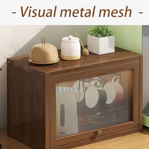 Rustic Mini Countertop Cabinet with Door and Drawer R5662