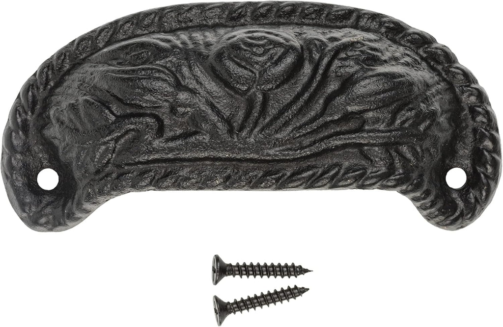 Cast Iron Drawer Bin Pull, 3 1/4" Centers S148