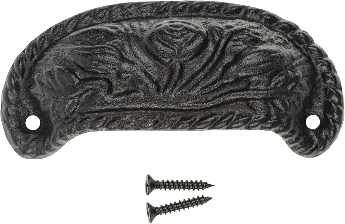 Cast Iron Drawer Bin Pull, 3 1/4" Centers S148