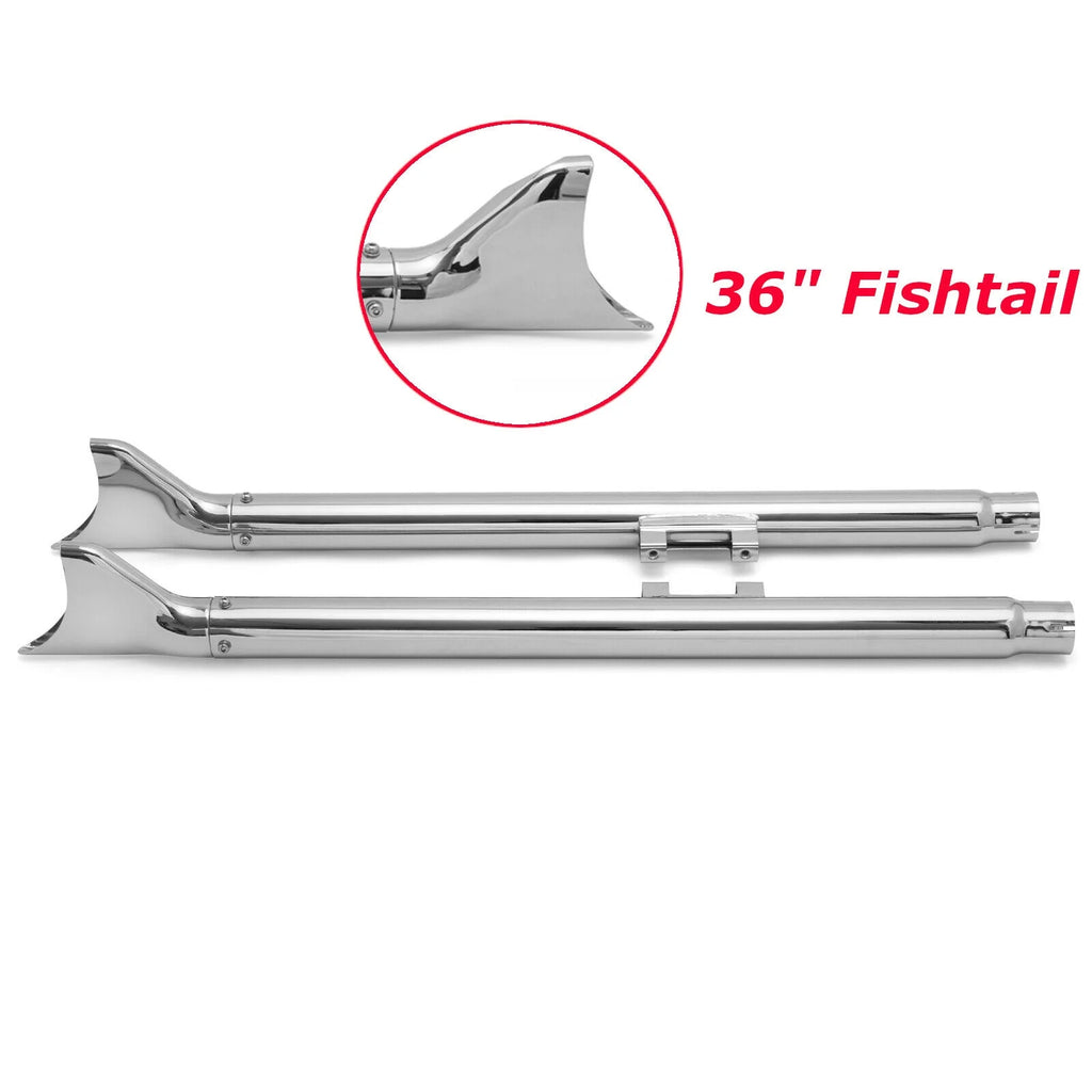 36" Slip on Fishtail Mufflers Exhaust Pipes D486746