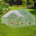 13x10x6.5 FT Metal Chicken Coop with Waterproof Cover B753