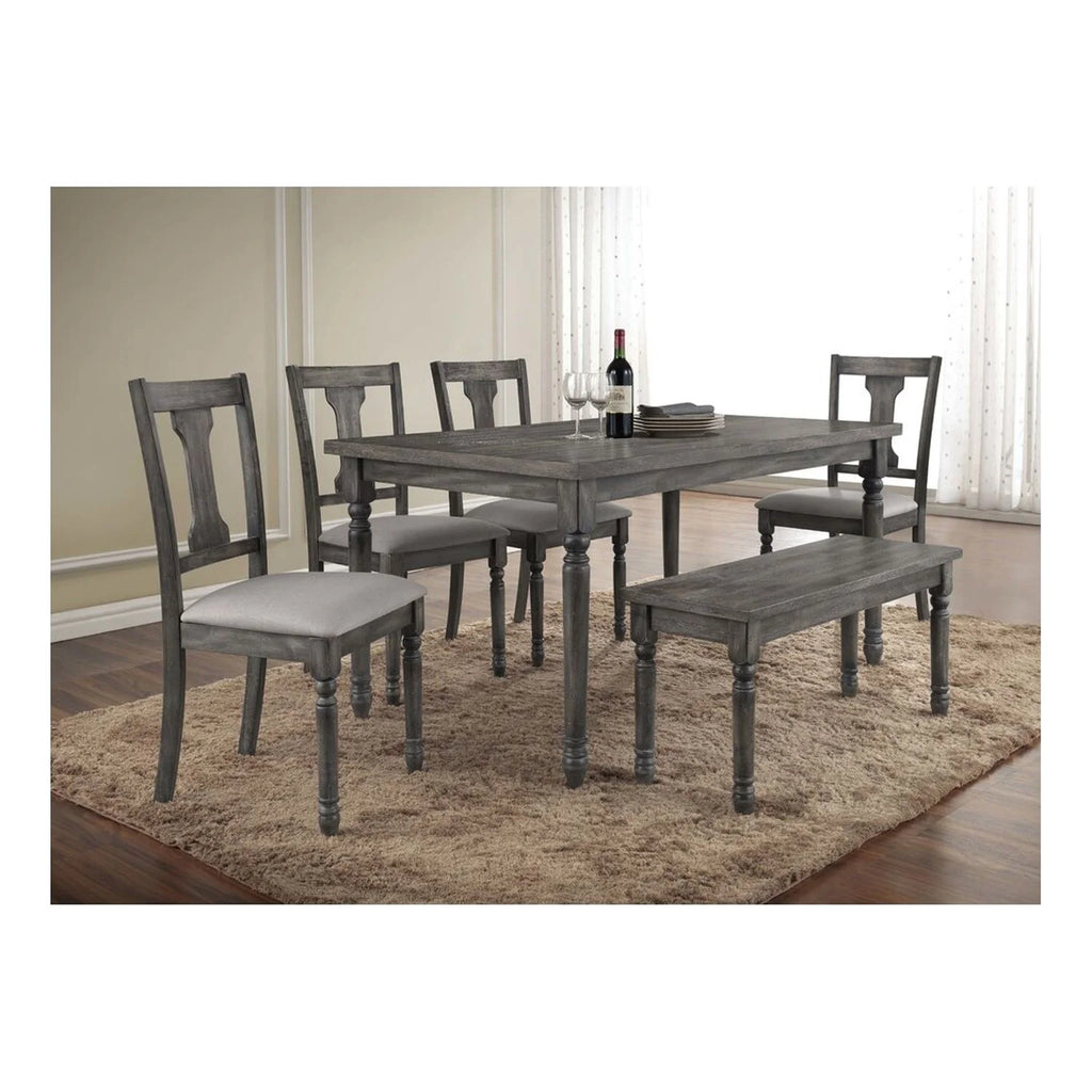 Demi Grey Wood Dining Table F2485