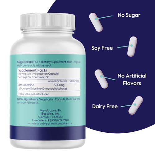 Benfotiamine 300mg 180 Vegetarian Capsules C1172