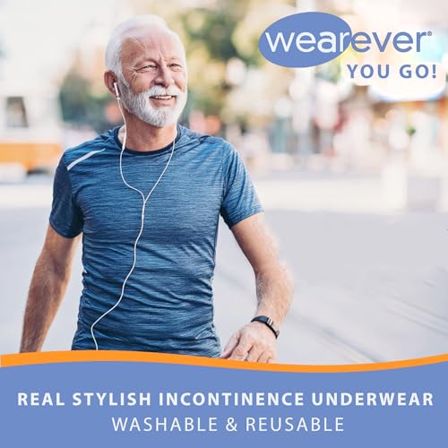 Men’s Incontinence Boxer Briefs Pack of 3 White Large Waist 38-40" T39243