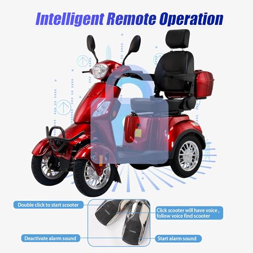 Red 800W All Terrain Heavy Duty Mobility Scooter Q4829