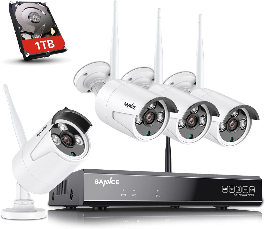 8 Channel 5MP Wireless NVR Security Camera System with 3MP Outdoor WiFi Cameras B901
