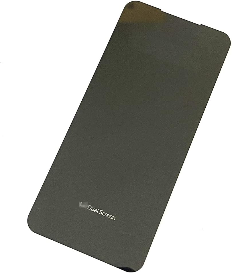 Black Front Glass Replacement with Pre-Installed Tape Parts Back Glass for LG V60 ThinQ Dual Screen Z34938