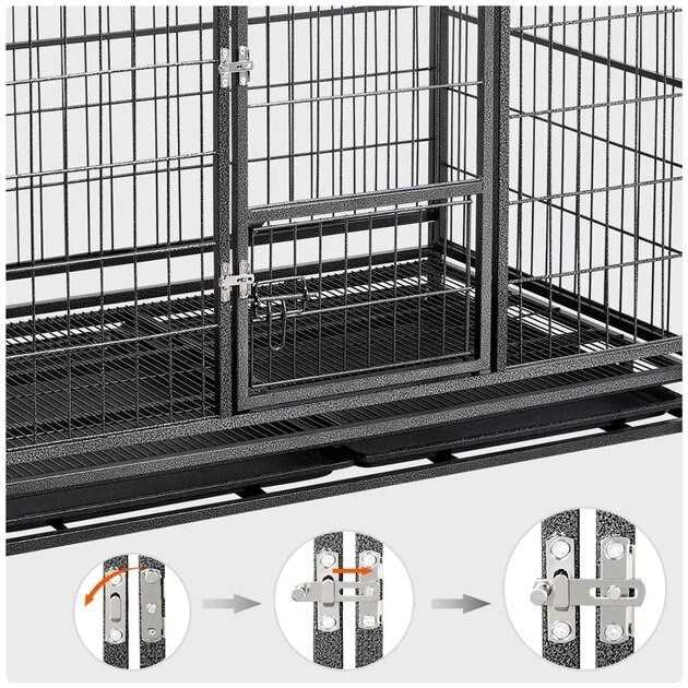 Dog Crate with Wheels and Litter Pans B50313