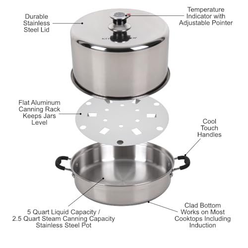 Stainless Steel Steam Canner with Temperature Indicator C811619