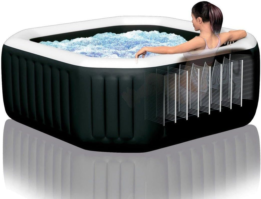 79" X 28" Inflatable Hot Tub Set with Cover, 4-Person Z45722