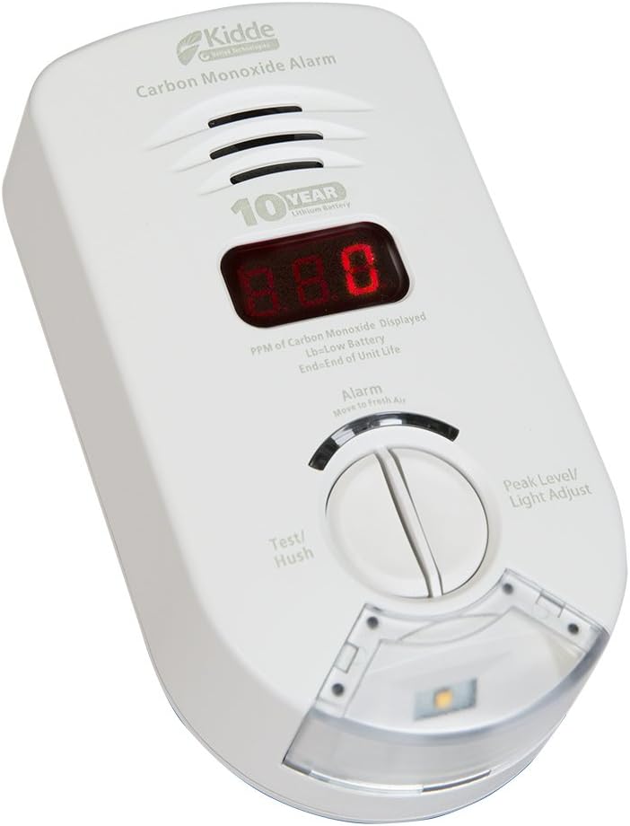 Plug-in Carbon Monoxide Detector Alarm with Sealed Lithium Battery Back-up and Digital Display I32732