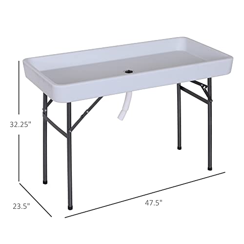 Portable Folding Fish Fillet Cleaning Table with Sink I1057