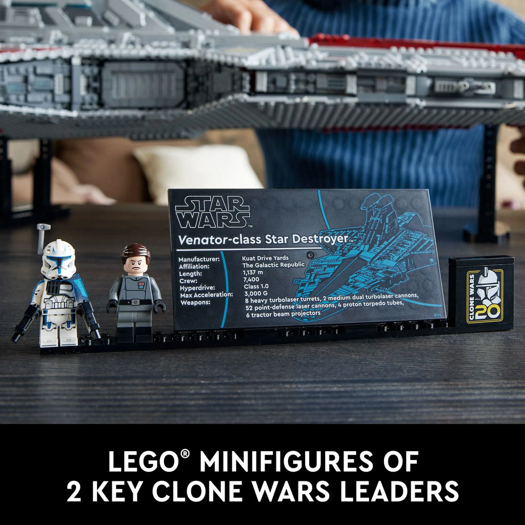 LEGO Star Wars Venator-Class Republic Attack Cruiser Building Set with Captain Rex Minifigure V80367