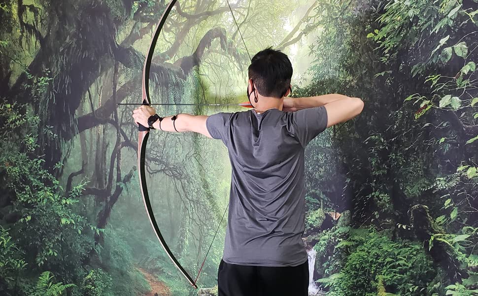 68" Traditional Wood Long Bow K9030