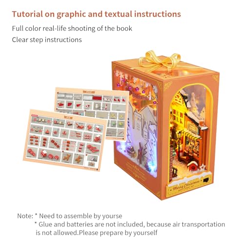 Miniature Dollhouse 3D Wooden Kit Bookshelf Decor L526