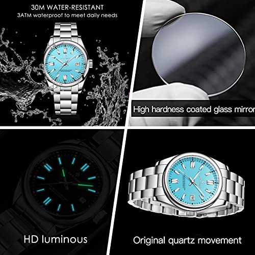 Waterproof Stainless Steel Analog Chronograph Watch E6557