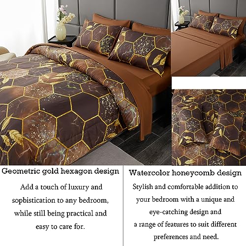 Geometric Black Queen Comforter Set 7 Pieces Z691378