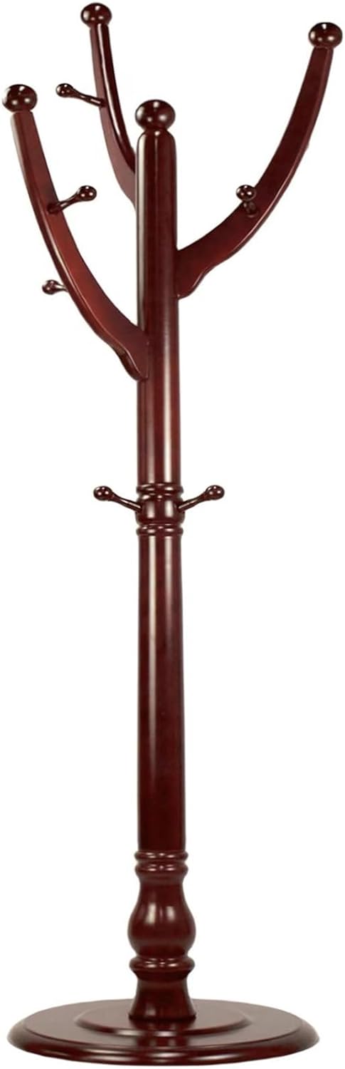 Freestanding Wood Coat Rack with 11 Hooks O7083