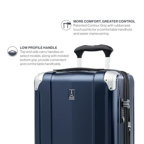 Royal Blue 21 Inch Hardside Expandable Luggage with 8 Spinner Wheels Q1716