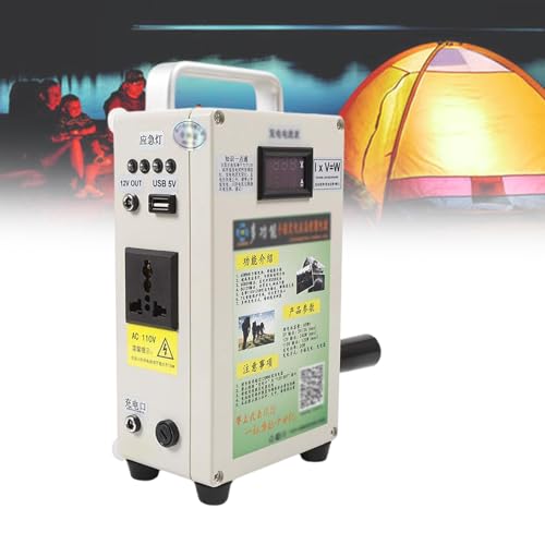 500W Hand Crank Generator with Outlets DC/USB Supply C9324