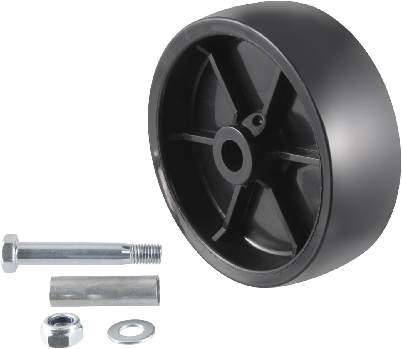 6-Inch Black Plastic Boat Trailer Jack Wheel S258246