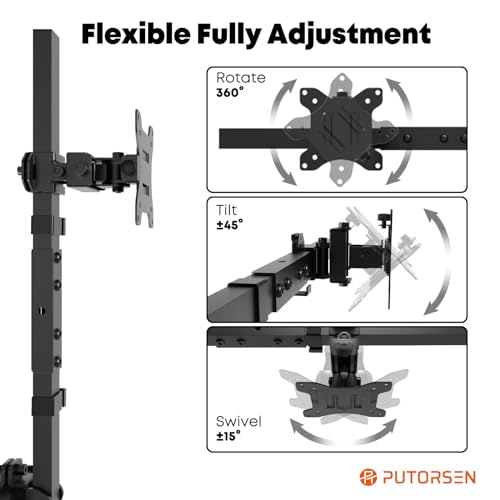 Black Dual Monitor Wall Mount, VESA 75x75/100x100mm V6612