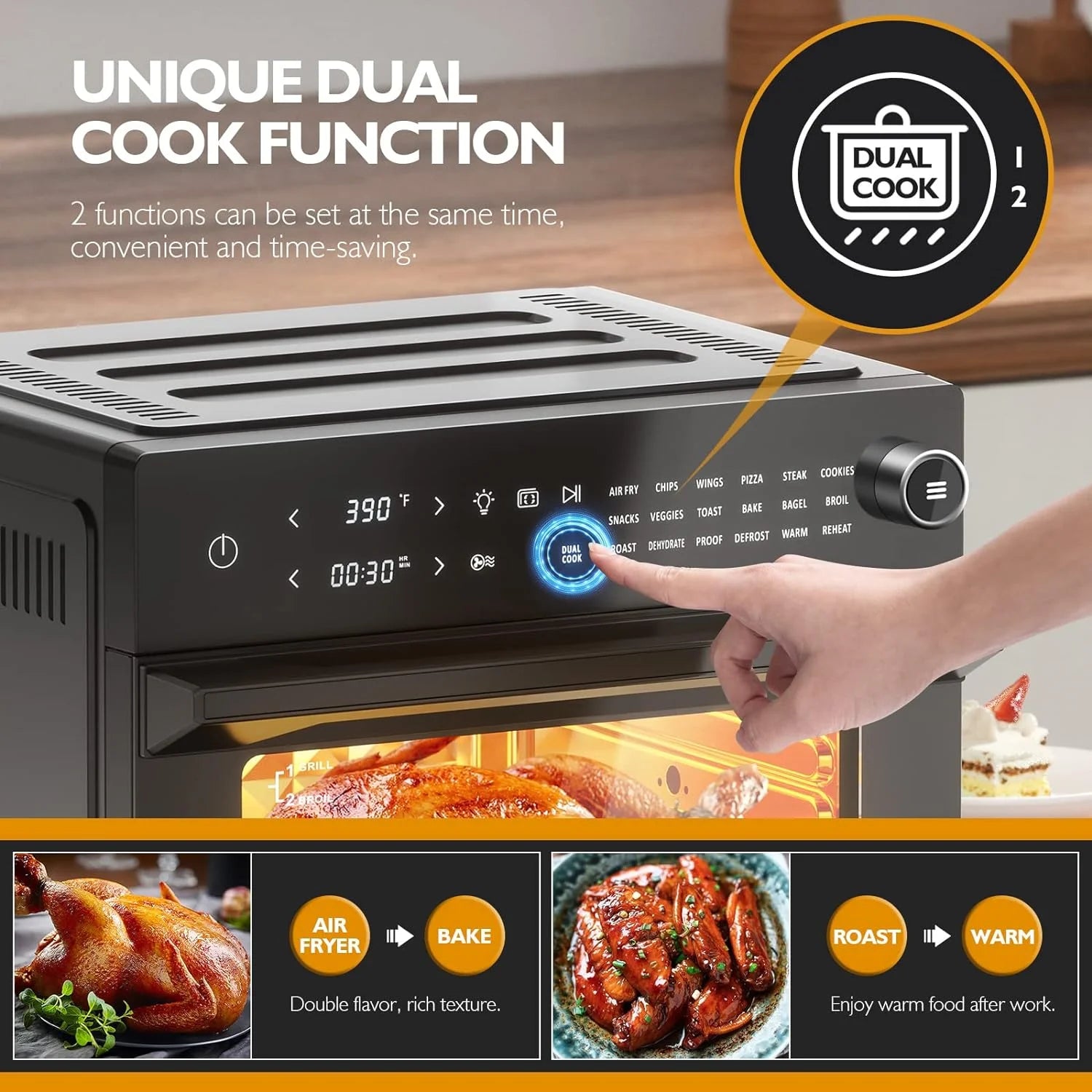 32QT 30L Large Countertop Convection Toaster Oven P6184