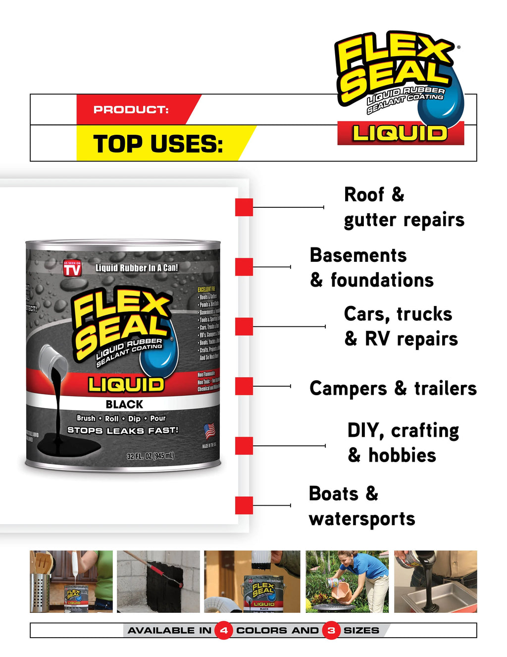 White 32 oz Liquid Rubber Sealant Coating G700