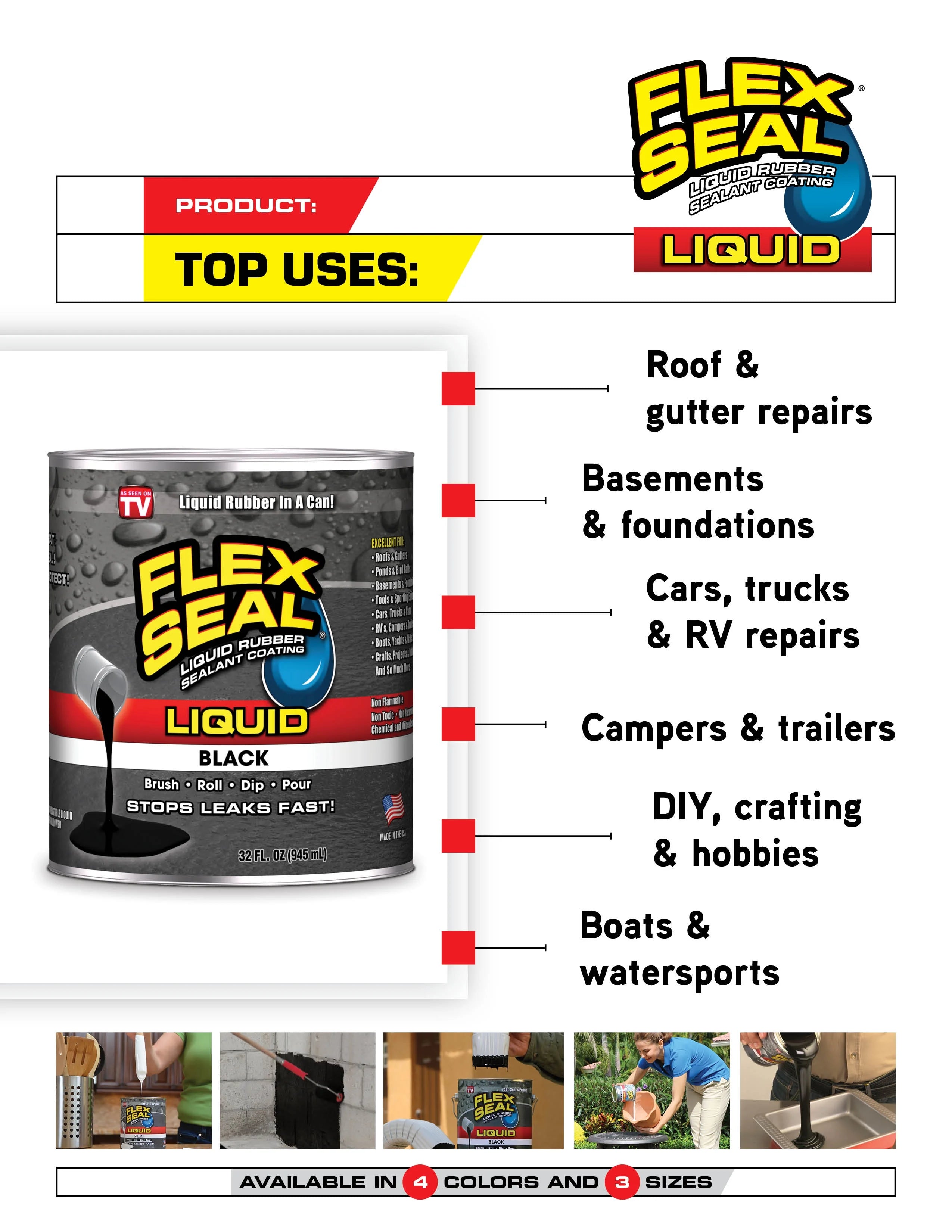 White 32 oz Liquid Rubber Sealant Coating G700