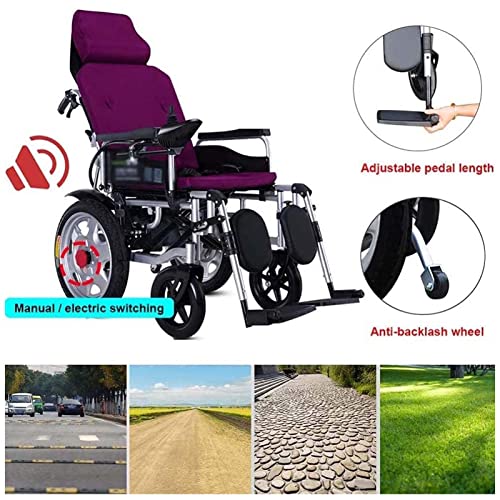 Grey Electric Wheelchair with Flip-Back Armrest & Swing-Away Leg Rests I52644
