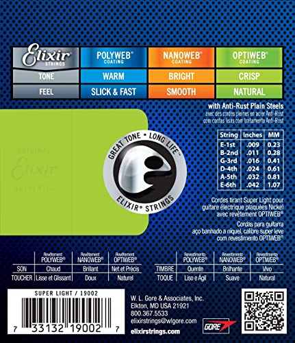2 Sets Electric Guitar Strings Super Light .009-.042 N82372