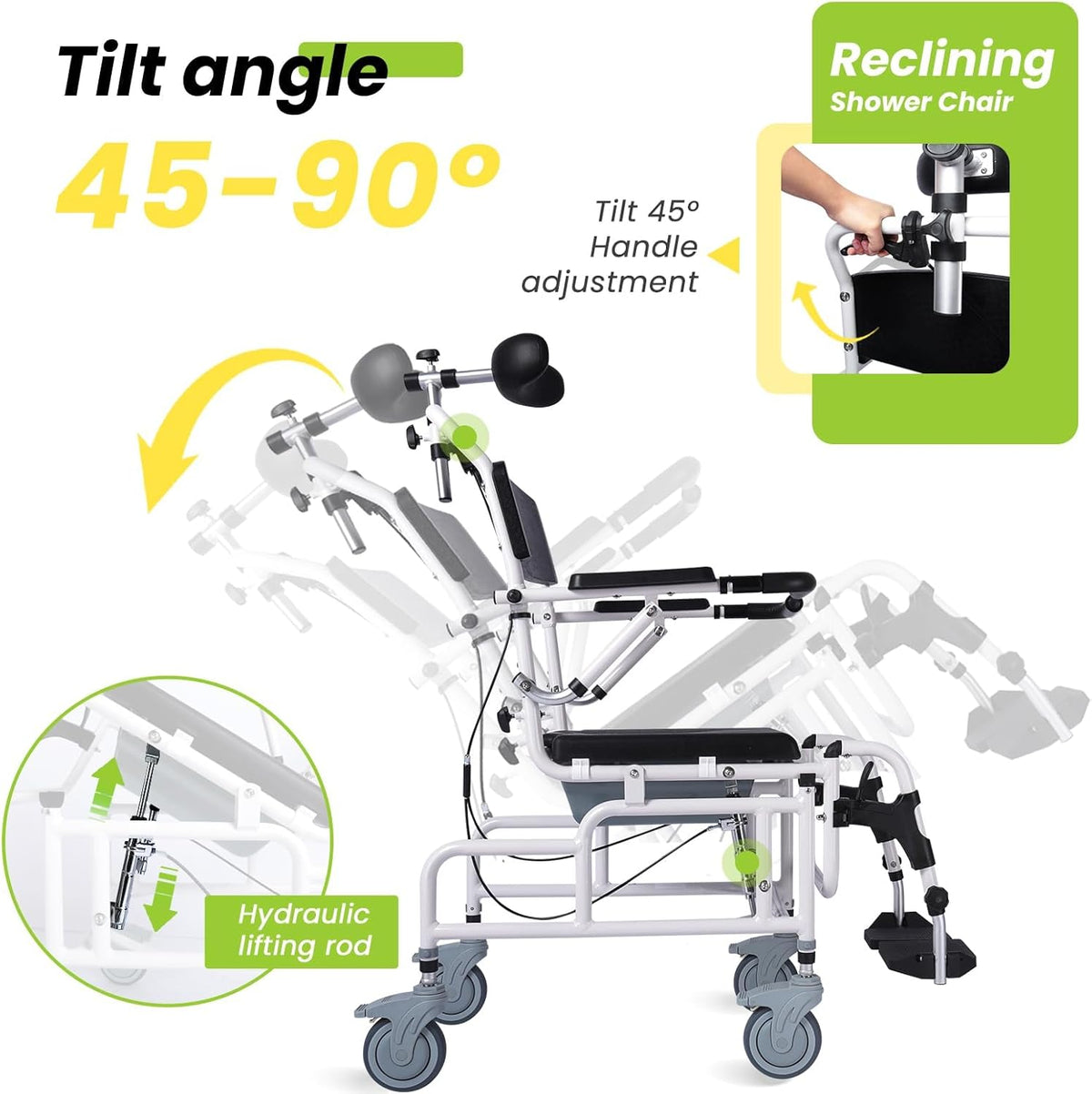 Reclining Shower Chair with Soft Seat Cushion G51572