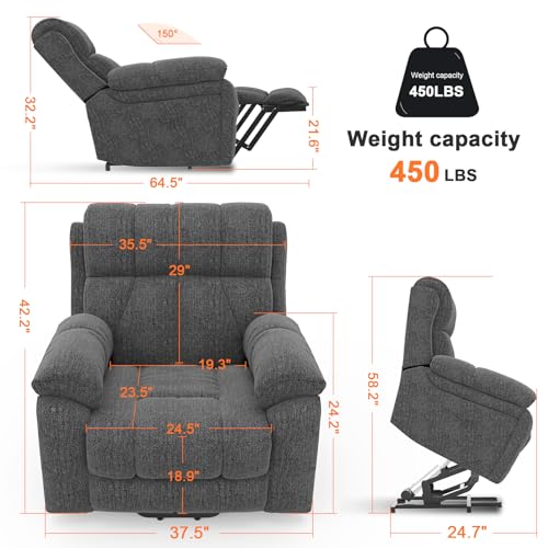 Super Oversized Lift Recliner with Massage and Heat S247