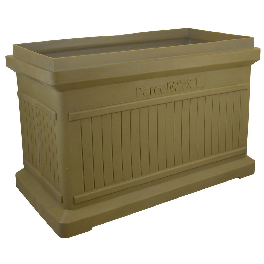 Oak Color Horizontal Large Package Delivery Box with Lift Off Lid B10935