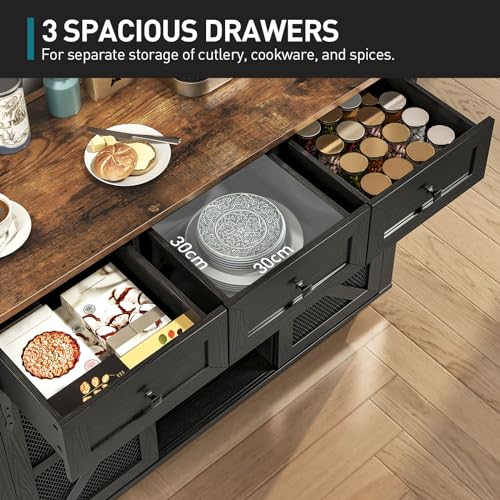 White and Walnut Rolling Kitchen Island with Storage M94580