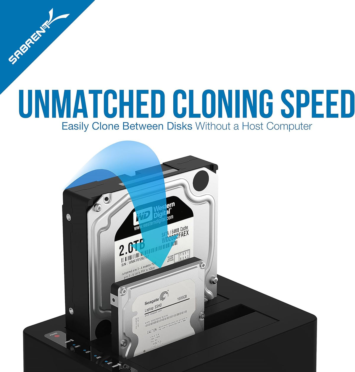 USB 3.0 to SATA Dual Bay External Hard Drive Docking Station for 2.5 or 3.5in HDD SSD with Hard Drive Duplicator Cloner Function 10TB Support Pack of 2 P2017