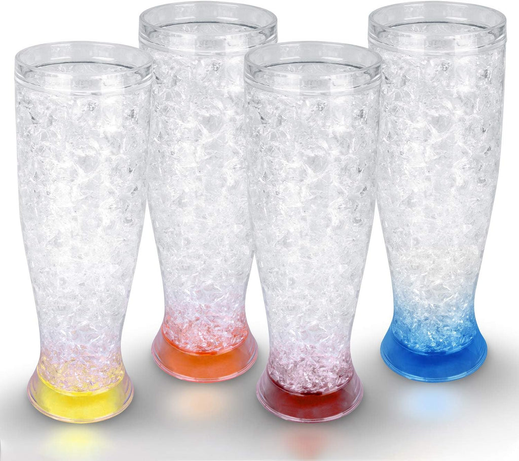Clear 16oz Set of 4 Double Wall Beer Mugs E120