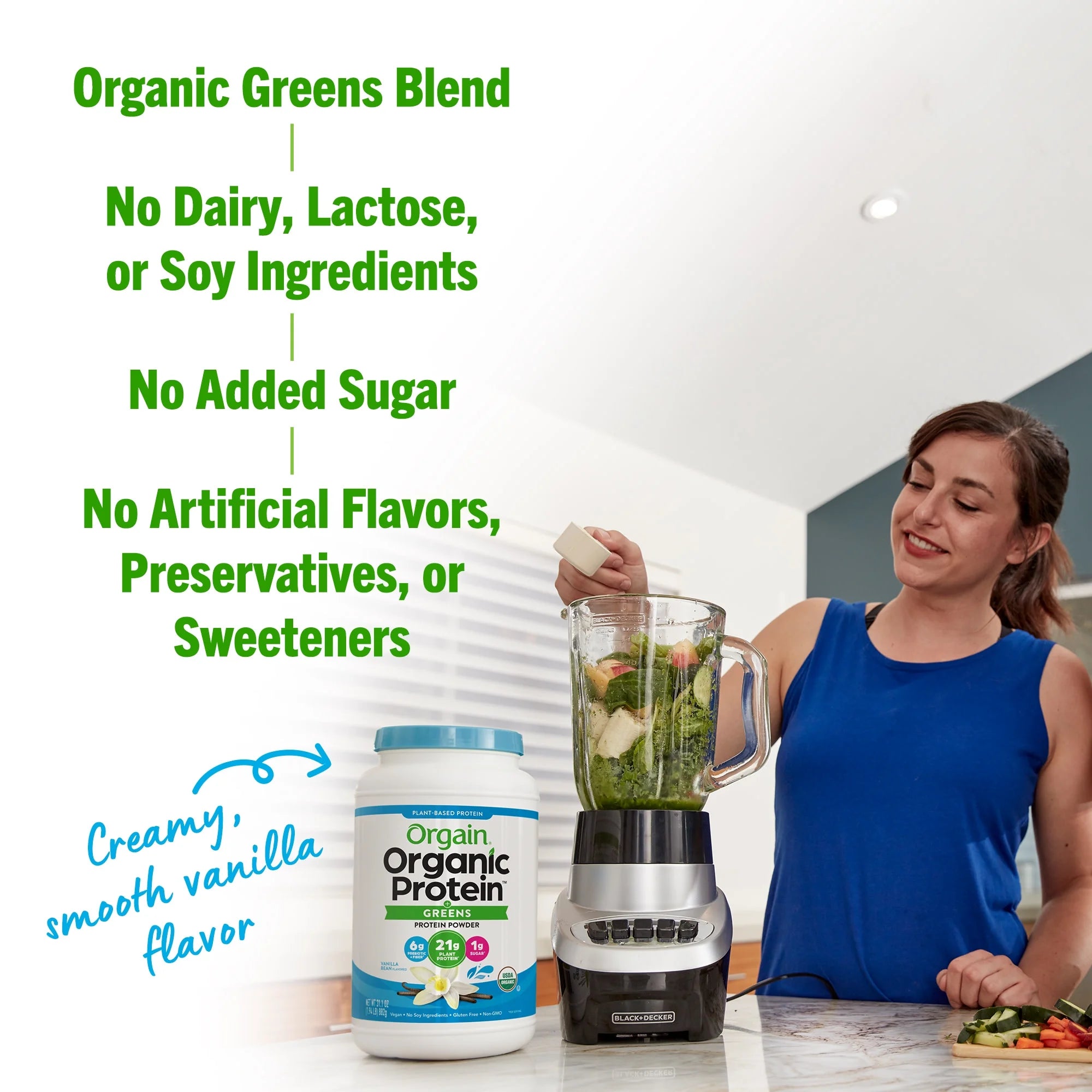 Vanilla 21g Protein & Greens Powder J821