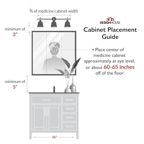 Nutmeg Oak Assembled Frame Bathroom Wall Cabinet with Mirrored Doors, 36" Q27114