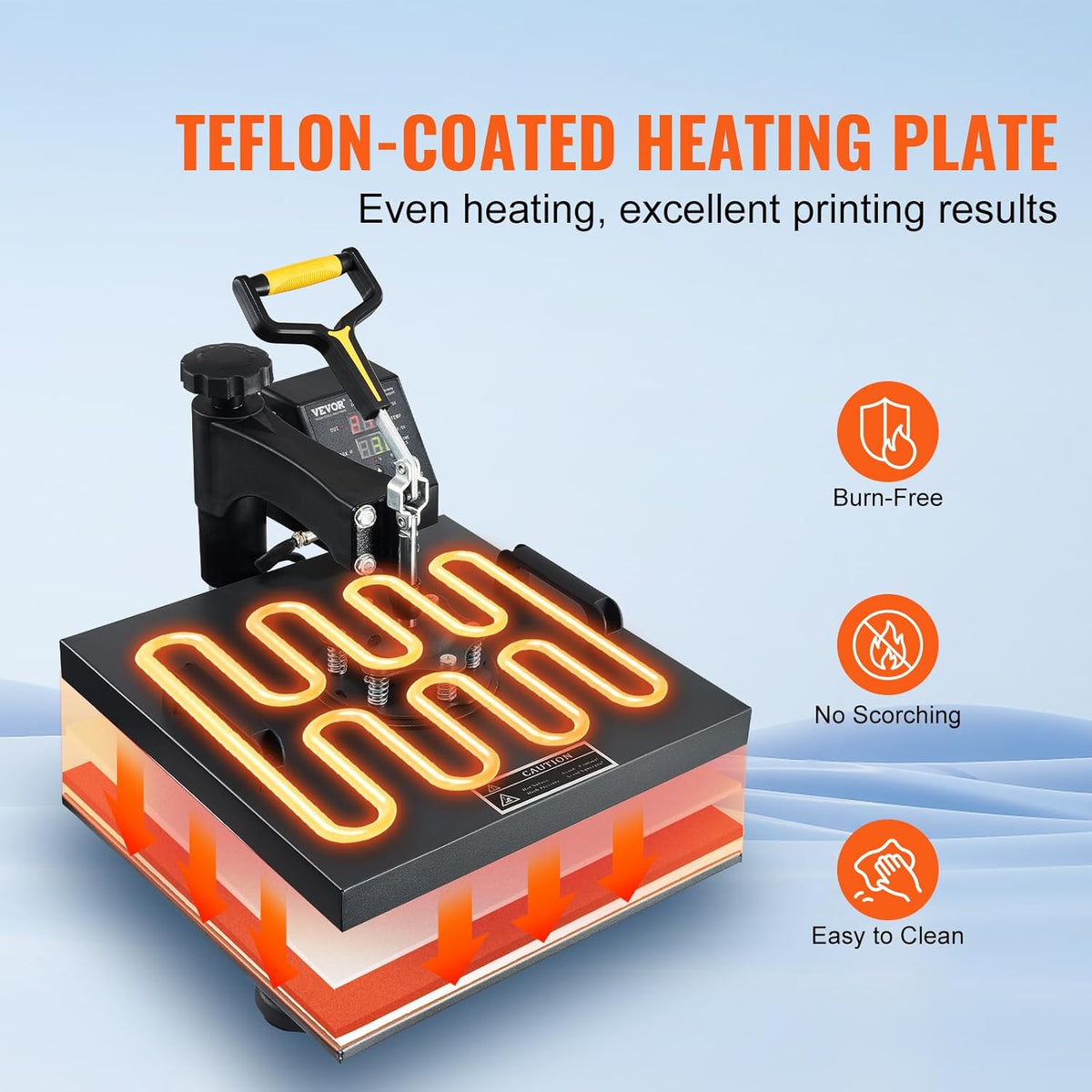 15x15 Heat Press Machine with Hat Press, 360° Swing Away Digital Tshirt Press Machine J971733