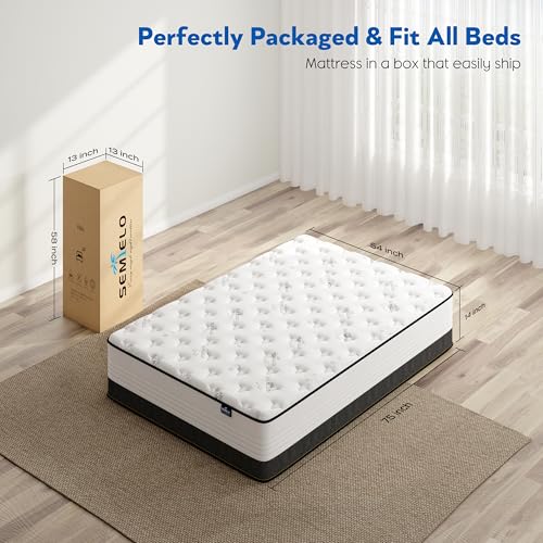 10 Inch Full Mattress Hybrid with Memory Foam and Pocketed Coils H978067