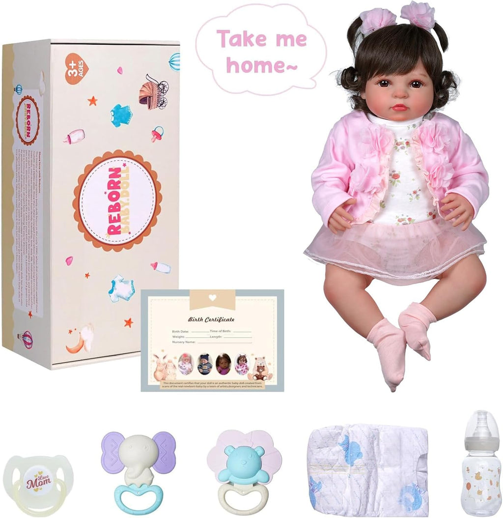 20 Inch Realistic Soft Vinyl and Cloth Body Poseable Reborn Baby Doll X905